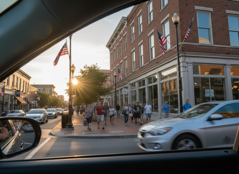 View through tinted window