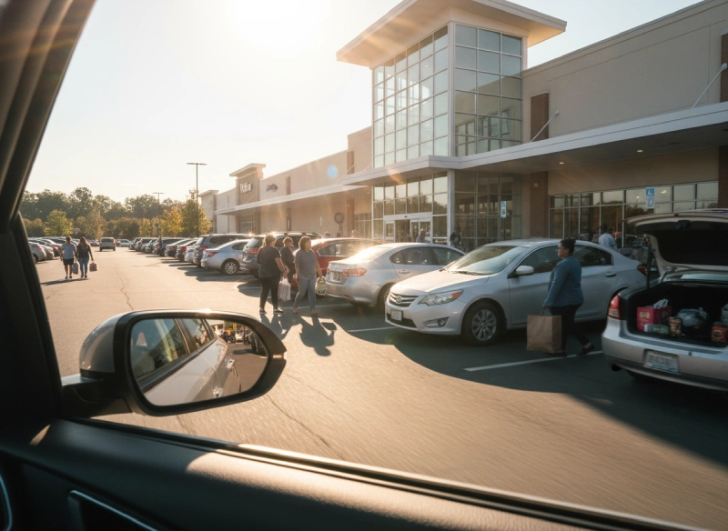 View through tinted window