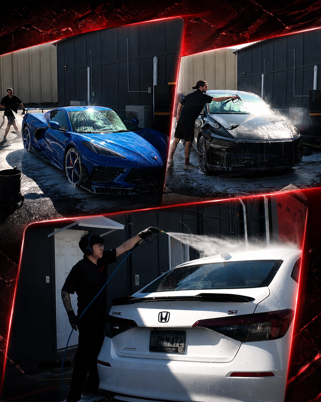 Upstate Auto Styling team working on customer vehicles