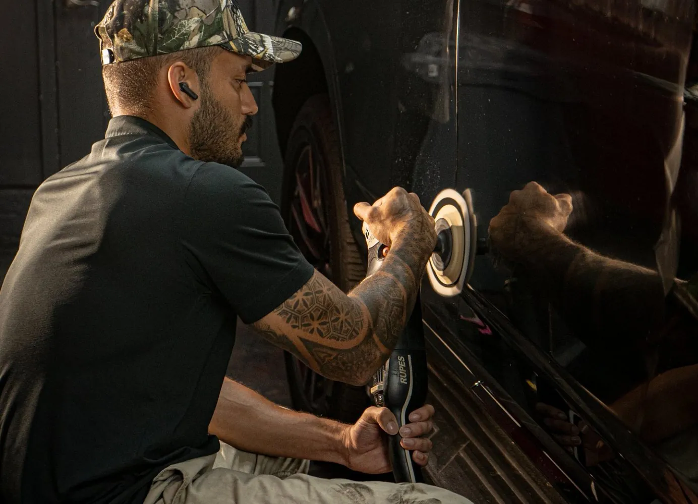 Machine polishing paint before a ceramic coating