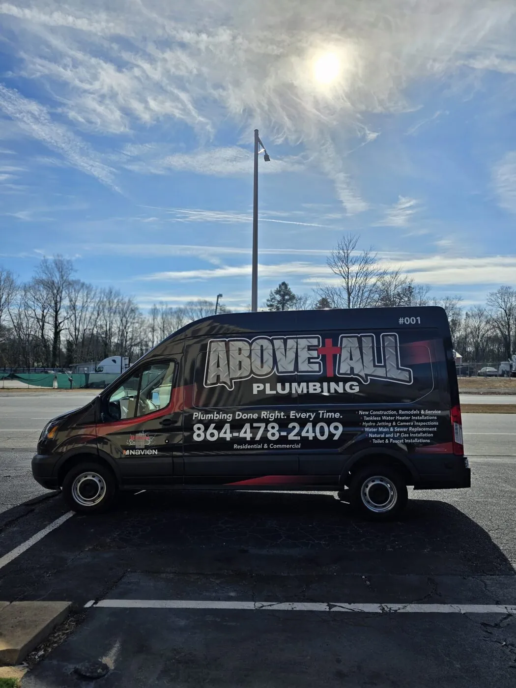 Above All Plumbing wrap, second view